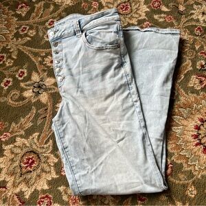 American Eagle Outfitters Super High Rise Light Blue Flare Jeans